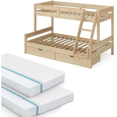 Vitalispa Everest Hochbett - Naturholz, 120x200 / 80x200 cm Vitalispa Everest Hochbett - Naturholz, 120x200 / 80x200 cm