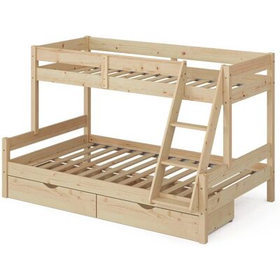Vicco Everest Litera - Bois naturel - 120x200 cm - Publicité Vicco Everest Litera - Bois naturel - 120x200 cm - Publicité