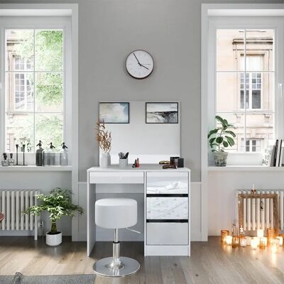 Mueble de Maquillaje Blanco Vicco Sherry - Almacenamiento y Espejo Mueble de Maquillaje Blanco Vicco Sherry - Almacenamiento y Espejo