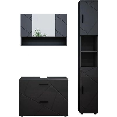Conjunto de muebles de baño Vicco Irma Antracita - 3 piezas Conjunto de muebles de baño Vicco Irma Antracita - 3 piezas
