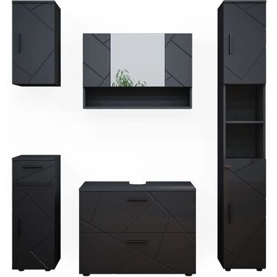Conjunto de Muebles de Baño Vicco - Diseño Moderno Antracita Conjunto de Muebles de Baño Vicco - Diseño Moderno Antracita