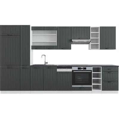 Vicco - Mueble de cocina Fame-Line - Antracita/blanco campo - 355 cm - Tipo de cocina Vicco - Mueble de cocina Fame-Line - Antracita/blanco campo - 355 cm - Tipo de cocina
