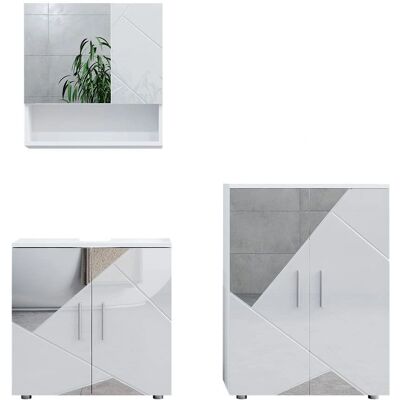 Conjunto de Muebles de Baño Vicco Irma - Blanco, 3 Piezas Conjunto de Muebles de Baño Vicco Irma - Blanco, 3 Piezas