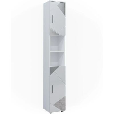Armario Alto de Baño Vicco Irma - Blanco Brillante - Diseño Moderno Armario Alto de Baño Vicco Irma - Blanco Brillante - Diseño Moderno