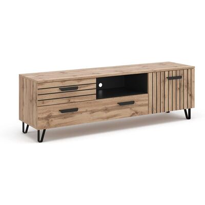 Vicco Mueble TV Amber - Diseño Modern Madera y Negro Vicco Mueble TV Amber - Diseño Modern Madera y Negro