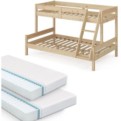 Vitalispa Litera Everest Bois Naturel 120x200 / 80x200 cm - Publicité Vitalispa Litera Everest Bois Naturel 120x200 / 80x200 cm - Publicité