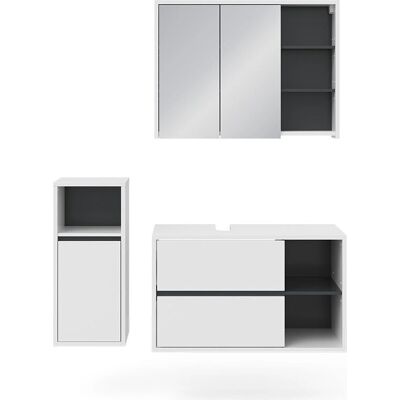 Conjunto de Muebles de Baño Vicco - Blanco Moderno 3 Piezas Conjunto de Muebles de Baño Vicco - Blanco Moderno 3 Piezas