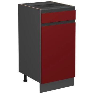 Vicco Mueble Bajo de Cocina con Cajón - Forma J 40cm - Antracita/Rojo Vicco Mueble Bajo de Cocina con Cajón - Forma J 40cm - Antracita/Rojo