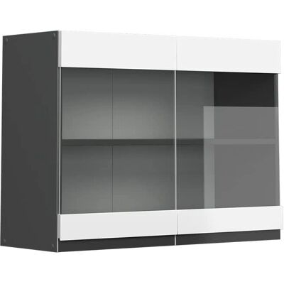 Meuble Haut en Verre Vicco R-Line - 80cm - Rangement Cuisine - Publicité Meuble Haut en Verre Vicco R-Line - 80cm - Rangement Cuisine - Publicité