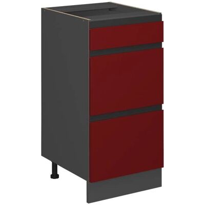 Vicco - Meuble bas de cuisine en forme de J, Rouge, 40cm - Meuble de cuisine - Publicité Vicco - Meuble bas de cuisine en forme de J, Rouge, 40cm - Meuble de cuisine - Publicité