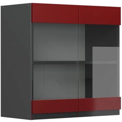 Vicco Modèle R-Line Armoire Murale en Verre 60cm - Anthracite et Rouge - Publicité Vicco Modèle R-Line Armoire Murale en Verre 60cm - Anthracite et Rouge - Publicité