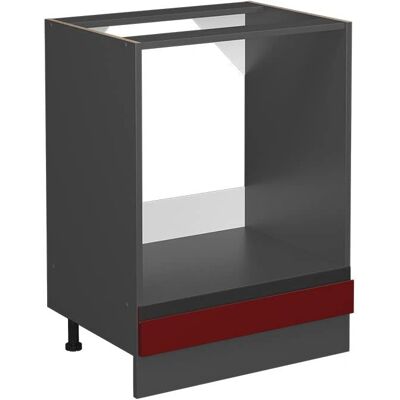 Vicco - Armoire pour four encastré, 60cm, Rouge, Forme en J - Mobilier de Cuisine - Publicité Vicco - Armoire pour four encastré, 60cm, Rouge, Forme en J - Mobilier de Cuisine - Publicité