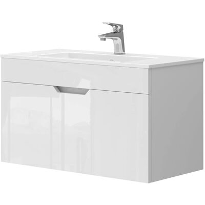 Conjunto de Muebles de Baño Vicco - Stefanie Blanco Alto Brillo - 2 Piezas Conjunto de Muebles de Baño Vicco - Stefanie Blanco Alto Brillo - 2 Piezas