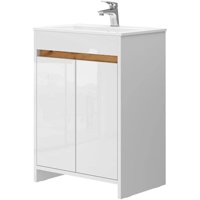 Conjunto de Muebles de Baño Vicco Lemgo - Blanco Alto Brillo - 2 Piezas Conjunto de Muebles de Baño Vicco Lemgo - Blanco Alto Brillo - 2 Piezas