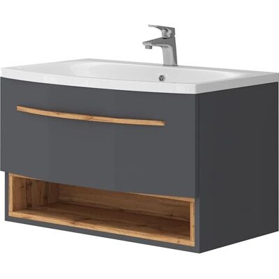 Conjunto de muebles de baño Vicco Stelantis - Antracita, 2 piezas Conjunto de muebles de baño Vicco Stelantis - Antracita, 2 piezas