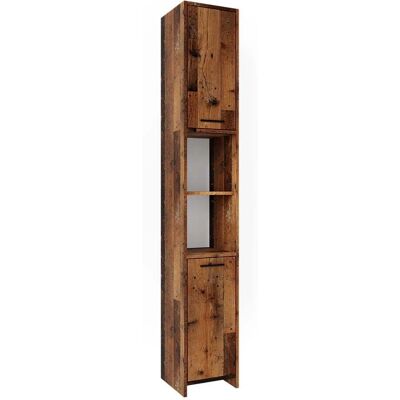 Armario de baño Kiko de roble rústico de Vicco - Mueble de almacenamiento Armario de baño Kiko de roble rústico de Vicco - Mueble de almacenamiento