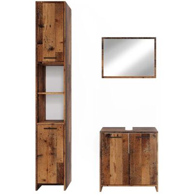 Conjunto de baño Kiko Roble rústico Vicco - 3 piezas Conjunto de baño Kiko Roble rústico Vicco - 3 piezas