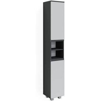 Armario de baño Vicco J-Shape - Blanco - 30x190 cm Armario de baño Vicco J-Shape - Blanco - 30x190 cm