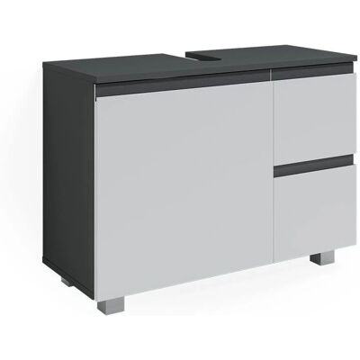 Vicco Mueble bajo lavabo J-Shape - Antracita/blanco Vicco Mueble bajo lavabo J-Shape - Antracita/blanco