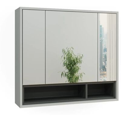 Vicco Armario con espejo para baño Beatrice - Antracita Gabinete de baño Vicco Armario con espejo para baño Beatrice - Antracita Gabinete de baño