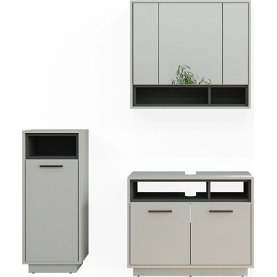 Conjunto de muebles de baño gris Vicco Beatrice - Muebles de baño Conjunto de muebles de baño gris Vicco Beatrice - Muebles de baño