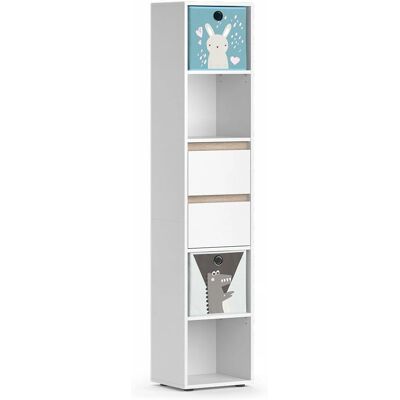 Estantería infantil Vicco Robert - 36,2x171 cm, Blanco/Sonoma, Cajas plegables Estantería infantil Vicco Robert - 36,2x171 cm, Blanco/Sonoma, Cajas plegables