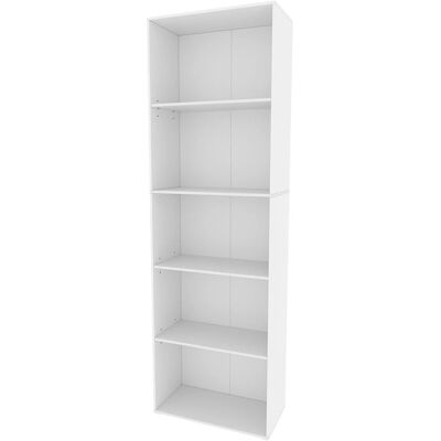 Estantería Bob de Vicco - Blanco - 60x190cm con 5 compartimentos Estantería Bob de Vicco - Blanco - 60x190cm con 5 compartimentos