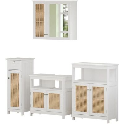Conjunto de Muebles de Baño Vicco Rosario - Blanco - 4 Piezas - Almacenamiento para Baño Conjunto de Muebles de Baño Vicco Rosario - Blanco - 4 Piezas - Almacenamiento para Baño