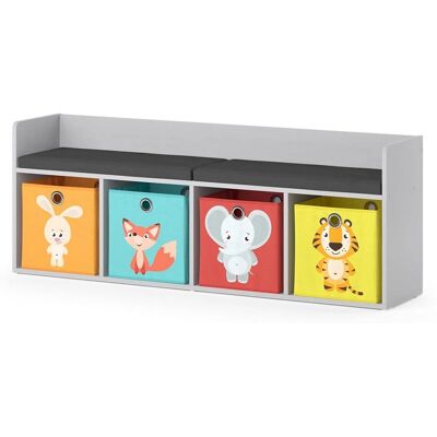 Estante infantil Vicco Luigi - Blanco, 142.4x53.4cm, 4 compartimentos Estante infantil Vicco Luigi - Blanco, 142.4x53.4cm, 4 compartimentos