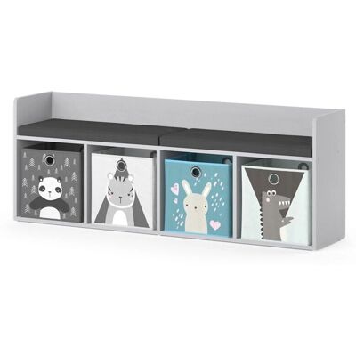 Vicco Luigi Kinderspindel - 4 Fächer, Weiß - Regal Vicco Luigi Kinderspindel - 4 Fächer, Weiß - Regal