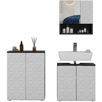 Conjunto de muebles de baño Vicco Edge - 3 piezas Conjunto de muebles de baño Vicco Edge - 3 piezas