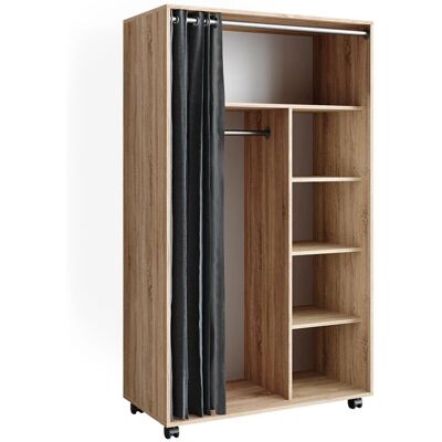 Armoire Sonoma Vicco - 100x168cm avec Roulettes - Rangement - Publicité Armoire Sonoma Vicco - 100x168cm avec Roulettes - Rangement - Publicité