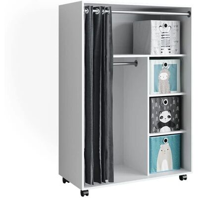 Armario Vicco Doro, Blanco, 100x146.6cm, con cajas plegables Armario Vicco Doro, Blanco, 100x146.6cm, con cajas plegables