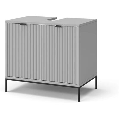 Vicco Eliza Badezimmer Schrank - Modern Grau, 60x63cm, Zwei Türen - Badezimmermöbel Vicco Eliza Badezimmer Schrank - Modern Grau, 60x63cm, Zwei Türen - Badezimmermöbel