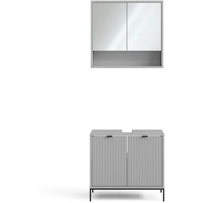 Conjunto de Muebles de Baño Eliza Gris - Tipo de Baño Conjunto de Muebles de Baño Eliza Gris - Tipo de Baño