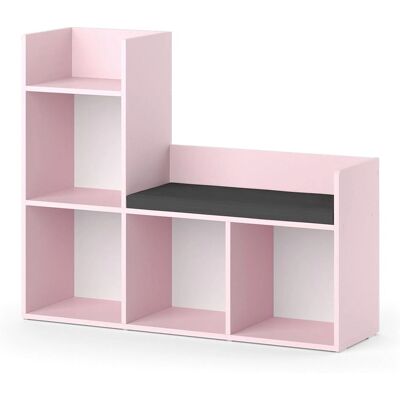 Estantería infantil Vicco Luigi - Rosa - Diseño apto para niños, Cajas plegables, 107,2 x 88,6 cm Estantería infantil Vicco Luigi - Rosa - Diseño apto para niños, Cajas plegables, 107,2 x 88,6 cm