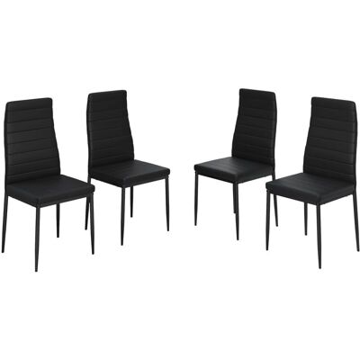 Vicco Grand Metall Schwarz Esszimmerstuhl-Set - Hoher Rücken, Modernes Design Vicco Grand Metall Schwarz Esszimmerstuhl-Set - Hoher Rücken, Modernes Design