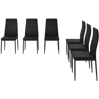 Chaise de salle à manger Grand Vicco - Tapissée, Dossier haut, Lot de 6 - Publicité Chaise de salle à manger Grand Vicco - Tapissée, Dossier haut, Lot de 6 - Publicité