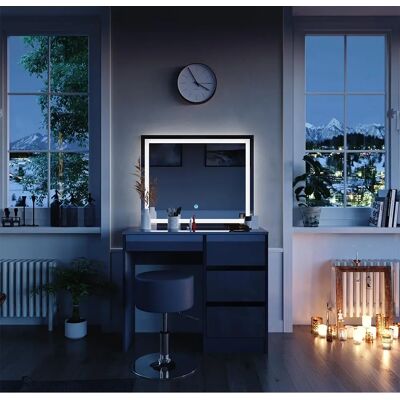 Vicco Modelo Sherry - Espejo LED, Antracita, 90cm Tocador Vicco Modelo Sherry - Espejo LED, Antracita, 90cm Tocador