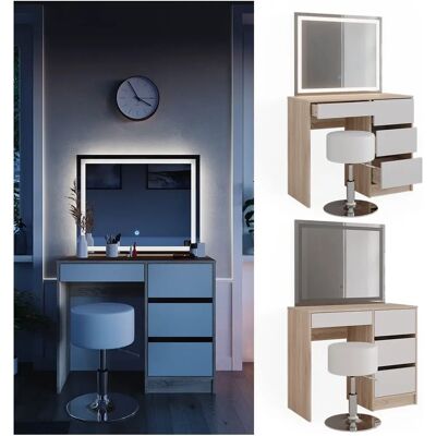 Mueble de maquillaje Vicco Sherry - Espejo LED y taburete Mueble de maquillaje Vicco Sherry - Espejo LED y taburete