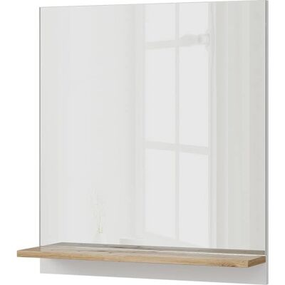 Vicco Marelle Badezimmer Spiegel Schrank - Weiß/Handwerks Eiche - 60x67cm Vicco Marelle Badezimmer Spiegel Schrank - Weiß/Handwerks Eiche - 60x67cm