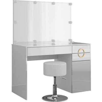 Vicco Adela Tocador - Iluminación LED, Taburete, Amplio Vicco Adela Tocador - Iluminación LED, Taburete, Amplio