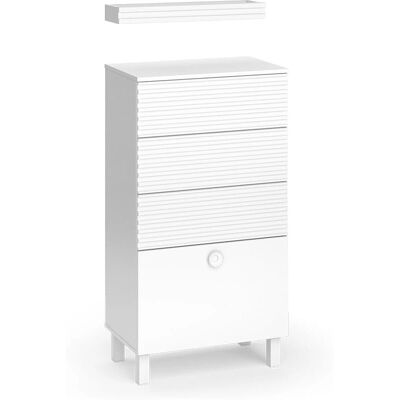 Armario de baño Vicco Sola - 4 cajones, Blanco, 60.2x113cm Armario de baño Vicco Sola - 4 cajones, Blanco, 60.2x113cm