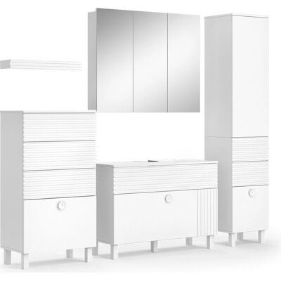 Conjunto de Muebles de Baño Vicco Sola - Blanco Moderno Conjunto de Muebles de Baño Vicco Sola - Blanco Moderno