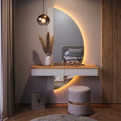 Vicco Melisa Blanc LED Coiffeuse - Publicité Vicco Melisa Blanc LED Coiffeuse - Publicité