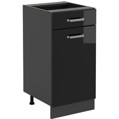 Vicco Modèle R-Line Meuble Bas de Cuisine - Noir Brillant 40cm - Publicité Vicco Modèle R-Line Meuble Bas de Cuisine - Noir Brillant 40cm - Publicité