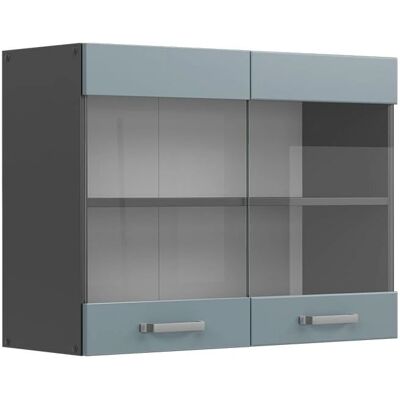 Armoire de Cuisine Vicco - Gris Bleuté - 80cm - Publicité Armoire de Cuisine Vicco - Gris Bleuté - 80cm - Publicité