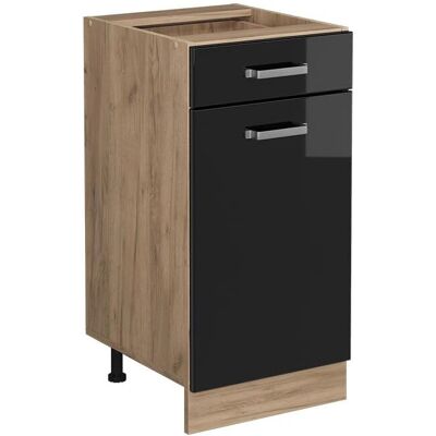 Vicco R-Line Mueble bajo de cocina - Negro brillo - 40cm Vicco R-Line Mueble bajo de cocina - Negro brillo - 40cm