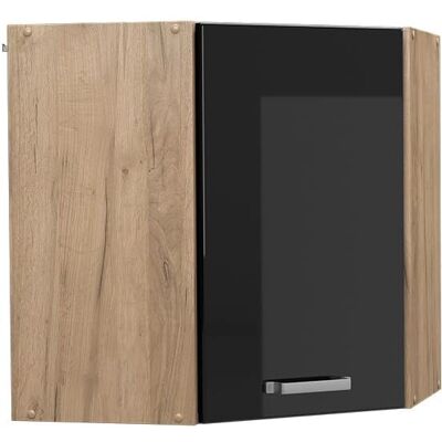 Armoire d'angle Vicco R-Line - Noir brillant - 57cm - Publicité Armoire d'angle Vicco R-Line - Noir brillant - 57cm - Publicité