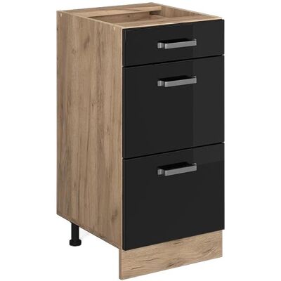 Meuble bas de cuisine Vicco R-Line, Noir brillant, 40 cm - Meuble de cuisine - Publicité Meuble bas de cuisine Vicco R-Line, Noir brillant, 40 cm - Meuble de cuisine - Publicité